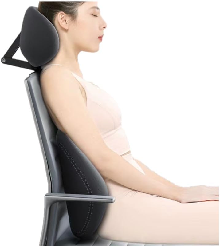 Memory Foam Headrest Attachment for Office Chair, Adjustable Lumbar Support Pillow, Elastic Sponge Head Pillow, Desk Chair Neck Support