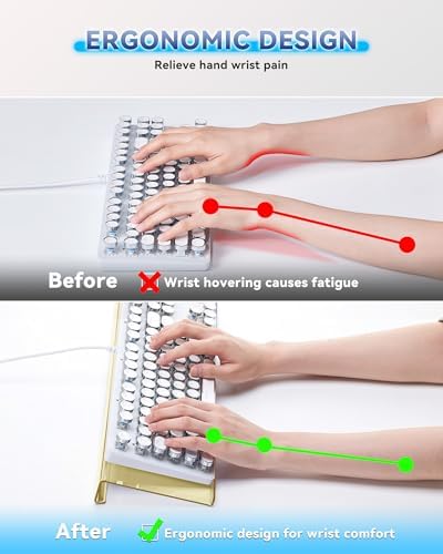 Computer Keyboard Wrist Rest Stand for Desktop(Beige), Keyboard Riser