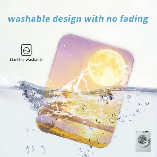Small Mouse pad, with Edge-Sewn Design, extends Service Life by Twice, occupying the Optimal Size for the Mouse and Wrist Position. (Moon)