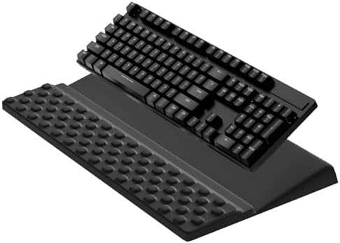 Computer Keyboard Stand with Wrist Rest,Ergonomic Tilted Keyboard Holder,Keyboard Tray Support Relieve Pain & Fatigue(Black)