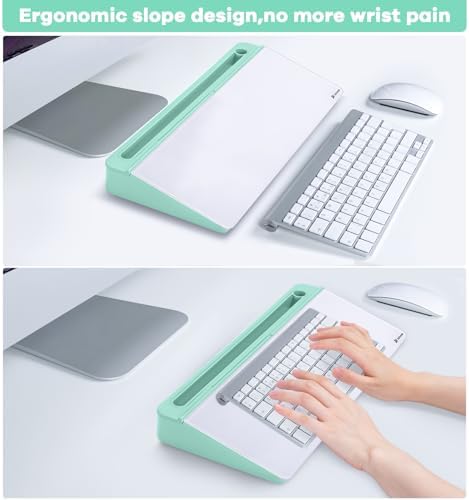 Varhomax Glass Desk Whiteboard with Storage,