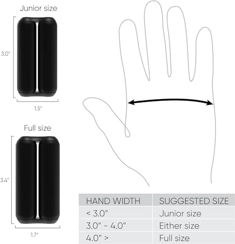 ONO Roller - Handheld Fidget Toy for Adults | Help Relieve Stress, Anxiety, Tension | Promotes Focus, Clarity | Compact, Portable Design (Black, Full Size - ABS Plastic) (Pack of 2)