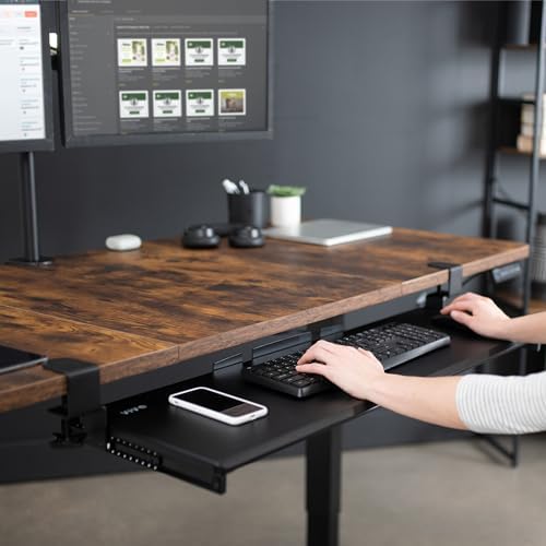 VIVO Black Extra Large Clamp-on 34 x 11 in Keyboard Tray, MOUNT-KB15EB