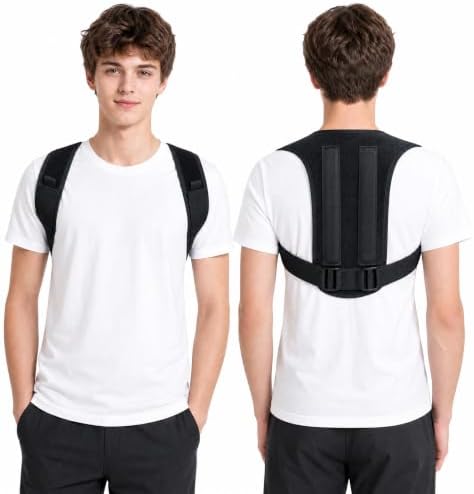 Teen Boys' Back Brace Posture Corrector, Wide Adjustable Straps