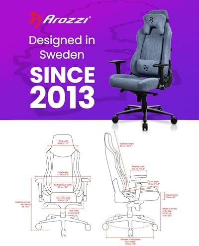Arozzi Vernazza Gaming Chair Soft Fabric Blue