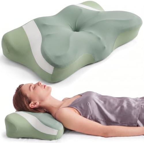Cervical Neck Pillow, Memory Foam Contour Pillow, Queen