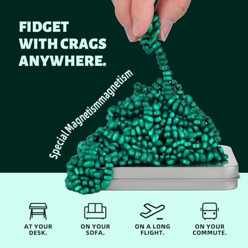 LCVUUK Putty Rocks, Cyan More Than 600 Weak Magnetic Smooth Ferrite Pebbles, Desk Toys and Time-Killer for Adults
