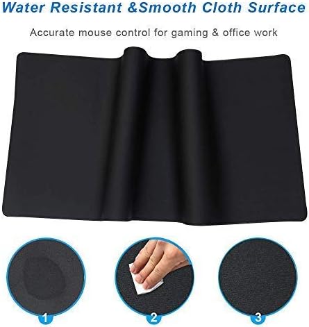 Extra Large Gaming Mouse Pads/Extended Protective Office Desk Mouse Mat Non-Slip Professional Precision Tracking Surface (31.5" x 11.8") for PC Computer Laptop (80x30Black001)