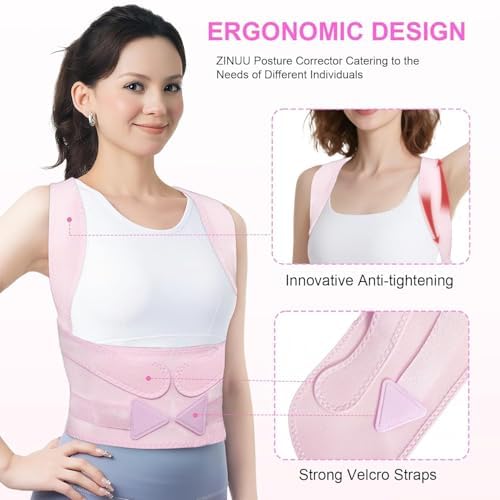 Back Brace Posture Corrector for Women and Men - (Black-XX-Small)