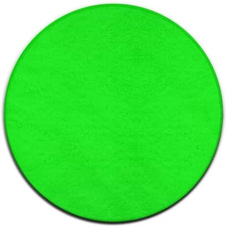 Room Sofa Yoga Soft Round Carpet, Home Decor Non Slip Kitchen Office Circle Rug, Machine Washable Modern Round Area Rug Fluorescent Green, 24inch
