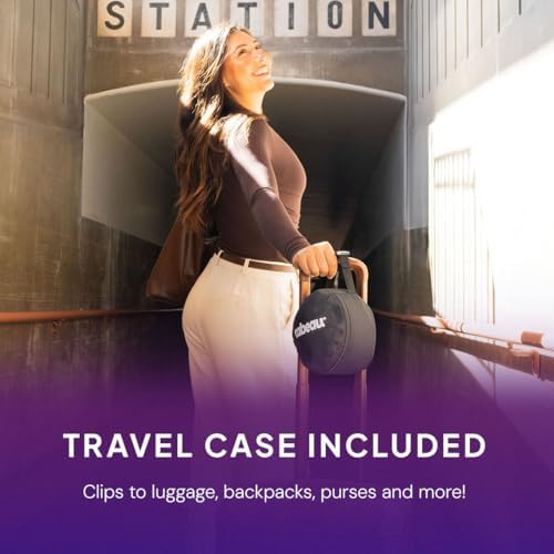 Cabeau Evolution S3 Airplane Travel Pillow for Long Flights - Supportive Memory Foam Body Positioner with Seat Straps to Secure Your Head and Neck and Provides 360 Support (Jet Black)