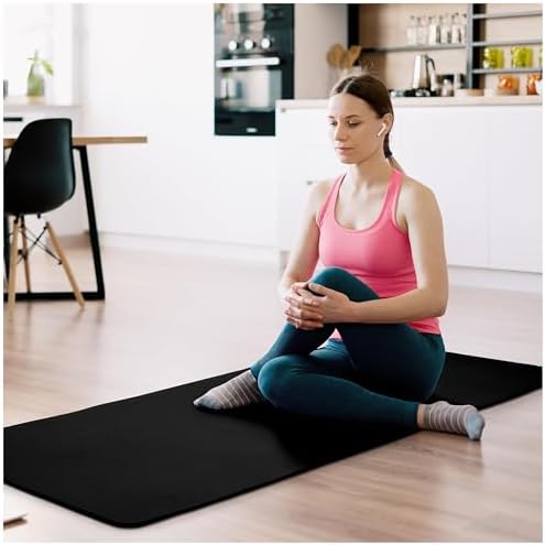 Fitvids 1/2-inch Thick High Density Exercise Yoga Mat with Carrying Strap