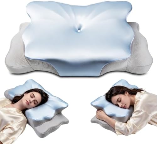 Cervical Pillow for Neck Pain Relief - Ergonomic Contour Memory Foam Pillows for Sleeping Soft Cooling Deep Sleep Pillow for Neck Shoulder Support Orthopedic Pillow Side Back Bed Stomach Sleepers