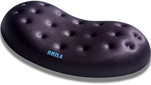 BRILA Upgraded Ergonomic Memory Foam Mouse Wrist Rest Support Pad Cushion for Computer, Laptop, Office Work, PC Gaming - Massage Holes Design Wrist Pain Relief