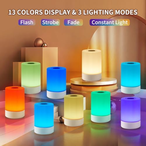 Rechargeable LED Night Light, Touch Bedside Table Lamp