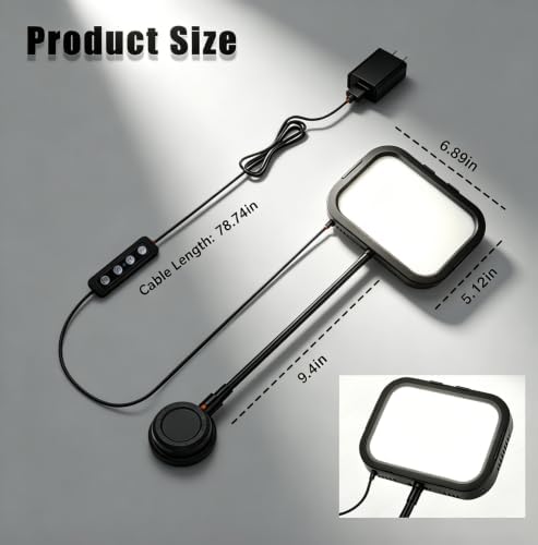 Eye-Caring Desk Lamp for Video Calls, Suction Mount Monitor Light Bendable