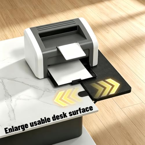 Foldable Desk Extender 25" x 9.45" Ergonomic Computer Table Clamp On Extension Arm Support Keyboard Tray for Square Tabletop (Carbon Fiber Pattern)