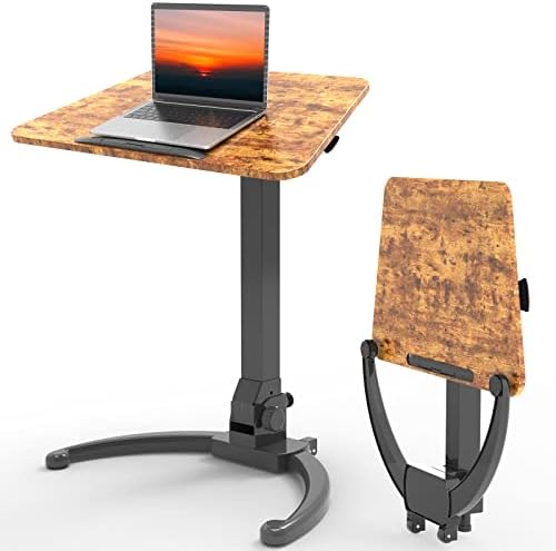 JOY worker Foldable Rolling Standing Desk, 90° Tilt Sit Stand Portable Desk