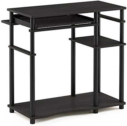 Furinno Abbott 31.5 Inch Desk with Keyboard Tray, Black Espresso