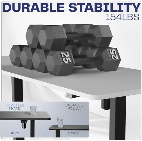 VIVO White 60 x 30 in Standing Desk, DESK-KIT-0B6W