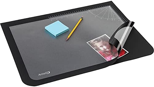 Artistic Lift-Top Pad Desktop Organizer, with Clear Overlay, 22 x 17, Black