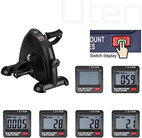 Mini Exercise Bike, Uten Under Desk Bike Pedal Exerciser, Peddler Exerciser