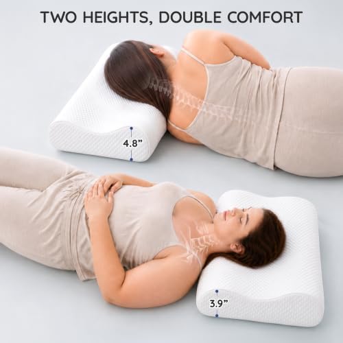 AM AEROMAX 26" Queen Contour Memory Foam Pillow for Neck Pain Relief