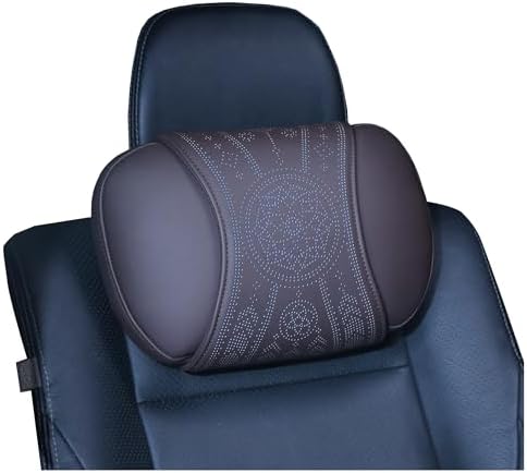Neck Support Pillow Set for Car & Office Chair - Prosperity & Luck Dreamcatcher - Orthopedic Lumbar & Cervical Pillow for Pain Relief &Posture Correction (Neck Pillows (Coffee Brown))