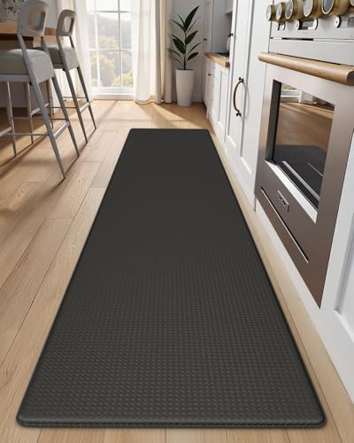 Kitchen Mats for Floor, Extra Long Anti-Fatigue Kitchen Rug, Black