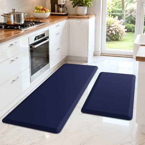HappyTrends 2 PCS Kitchen Mat Cushioned Anti-Fatigue Floor Mat, Heavy Duty