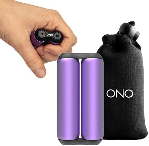 ONO Roller - Handheld Fidget Toy for Adults | Help Relieve Stress, Anxiety, Tension | Promotes Focus, Clarity | Compact, Portable Design (Purple, Junior Size - Aluminum)