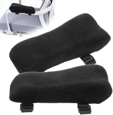 2 pcs Ergonomic Office Chair Arm Pads, Memory Foam Armrest Pads for Office Chair Gaming Chair Arm Rest Covers for Desk Chair, Armrest Cushions for Elbow Pressure Relief