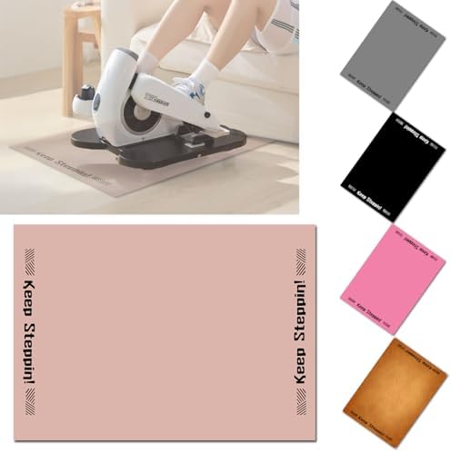 Elliptical Mat for Under Desk Elliptical Machine - Non-Slip Floor Mat for Ellipse Leg Exerciser, Legxercise Pro & Pedal Exerciser - Workout Mat for Home & Office Stability & Floor Protection Pink