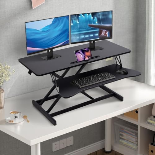 38-inch Standing Desk Converter, Height Adjustable 5.9-18.9in