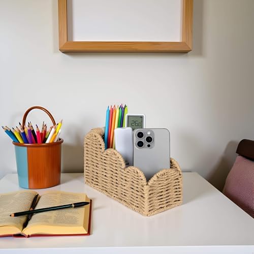 CubesLand Bedside Table Desk Organizer Caddy, Remote Pen&Pencil Holder Cup
