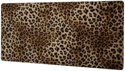 Large Mouse Pad Leopard Print Cheetah Non-Slip Rubber Long Gaming Desk Mat Big Computer Keyboard Mousepad Waterproof Protector Writing Pad for Gaming Office Home Decorative 31.5 X 11.8 Inch