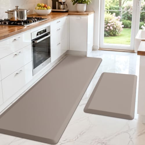 HappyTrends 2 PCS Kitchen Mat Cushioned Anti-Fatigue Floor Mat,