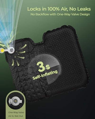 Inflatable Stadium Seat Cushion for Airplane, 2.5" Thicker Foam