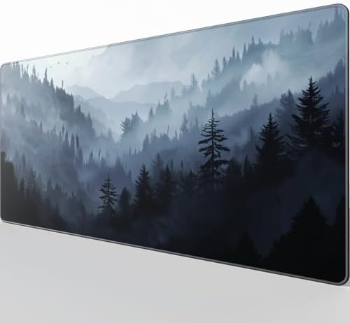 KTRIO Large Gaming Mouse Pad, Desk Mat, 31.5 x 15.7 in, Cloud Forest, XXL