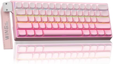 Aula WIN60 HE - 60% Mechanical Gaming Keyboard Wired, Hall Effect Magnetic Switch Hot Swappable,8000 Hz Polling Rate, RGB Keyboard 60 Percent Compact Design for PC (Gradient Pink)