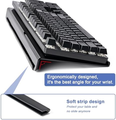 Black Acrylic Tilted Computer Keyboard Holder for Ergonomic Typing