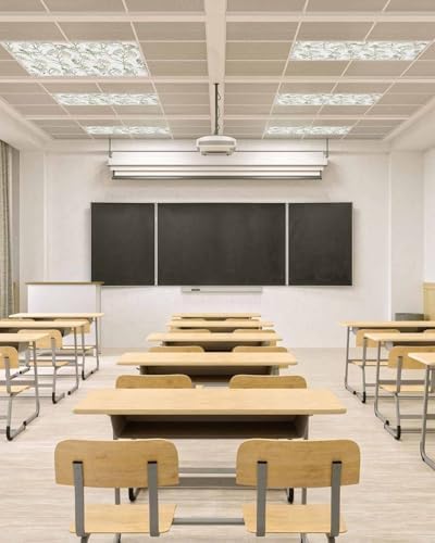 Sage Green Leaves Magnetic Fluorescent Light Covers for Ceiling Lights 2 x 4 Feet,Flower Herbs Floral Spring Summer Office Classroom Kitchen Drop Ceiling Light Covers Lighting Filters Shade 1 Pack