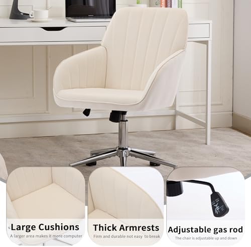 Ergonomic Home Office Desk Chair with Memory Foam Cushion, Silver Base