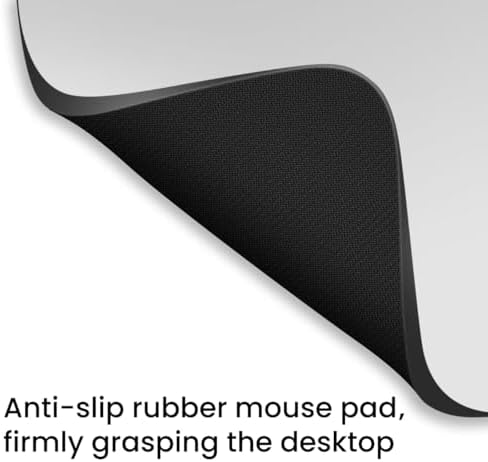 Small Mouse Pad 6 x 8 Inch, Horizontal and Vertical Flexible use. Great for Traveling, Wireless laptops, Keyboard Trays, Offices, etc. (Grey)