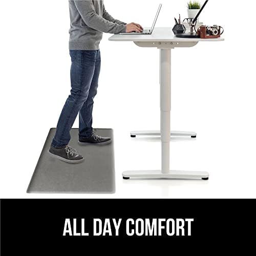 GORILLA GRIP Cushioned Kitchen Mats for Floor, 2 PK, 17x29+17x59, Gray