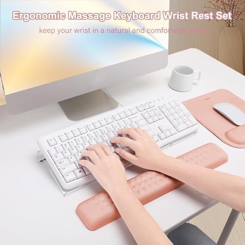 MOSISO Keyboard Stand&Wrist Rest Support for Keyboard &Mouse Pad Set