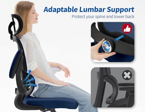 TRALT Ergonomic Office Chair Desk Chair with Adjustable Lumbar Support