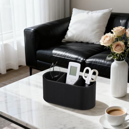 Remote Control Holder Pen Pencil Holder Desk Organizer Caddy(Black)