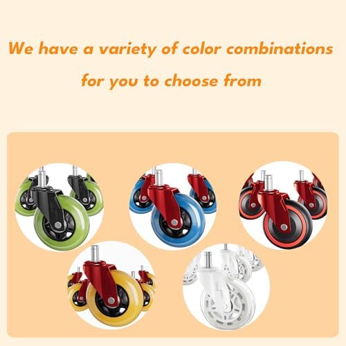 Office Chair Wheels Replacement Rubber Chair Casters Heavy Duty