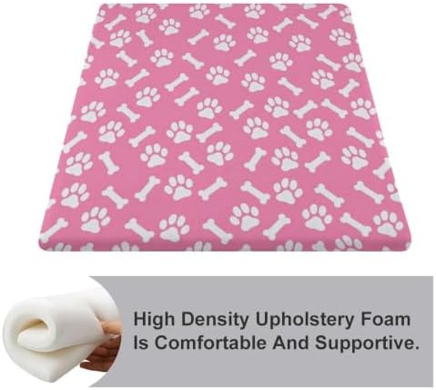Cute Portable Lightweight Seat Pad Pink Paw Bone